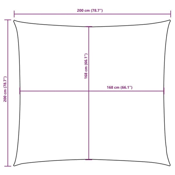 vidaXL Solseil Oxfordstoff kvadratisk 2x2 m beige