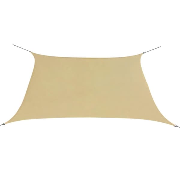 vidaXL Solseil Oxfordstoff kvadratisk 2x2 m beige
