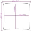 Miniatyrbillede 11 af 11: vidaXL solsejl HDPE firkantet 2 x 2 m beige