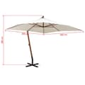 Miniatyrbilde 8 av 8: vidaXL Hengeparasoll 300x300 cm trestang hvit