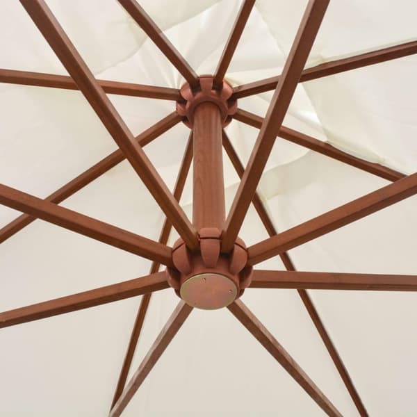 vidaXL Hengeparasoll 300x300 cm trestang hvit