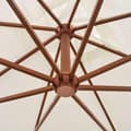 Miniatyrbilde 2 av 8: vidaXL Hengeparasoll 300x300 cm trestang hvit