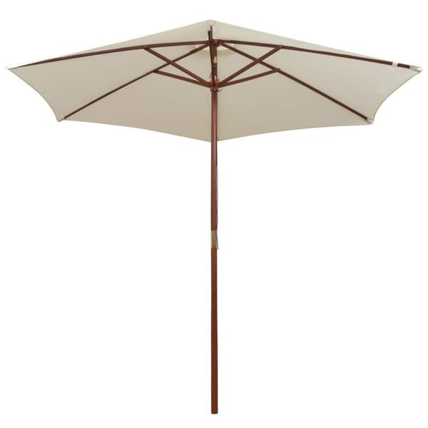 vidaXL Parasoll 270x270 cm trestang kremhvit