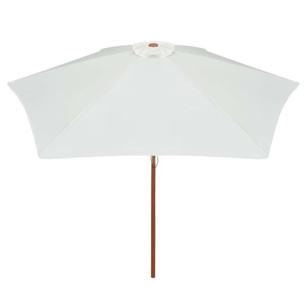 vidaXL Parasoll 270x270 cm trestang kremhvit