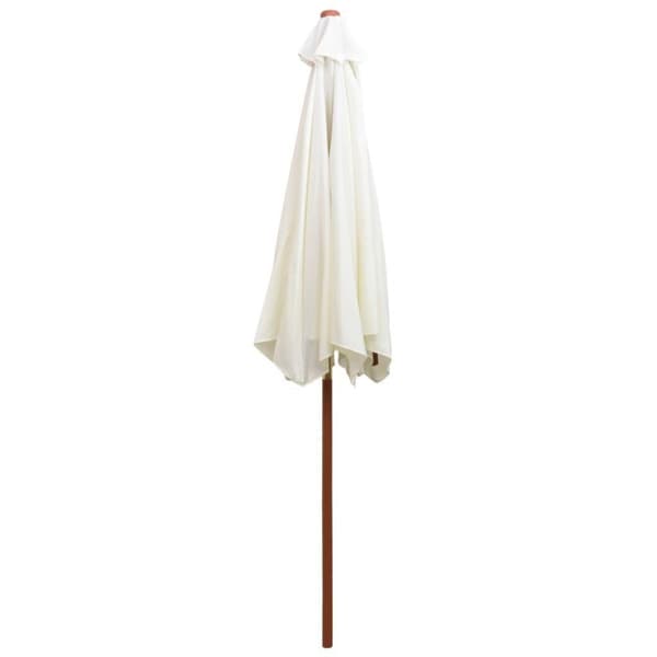 vidaXL Parasoll 270x270 cm trestang kremhvit