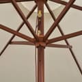 Miniatyrbilde 2 av 6: vidaXL Parasoll 270x270 cm trestang kremhvit