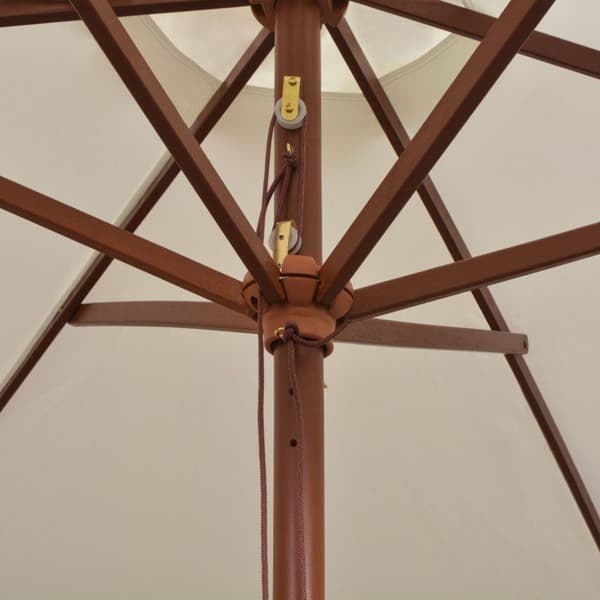 vidaXL Parasoll 270x270 cm trestang kremhvit