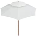 Miniatyrbilde 4 av 6: vidaXL Parasoll med lufteluke 270x270 cm trestang kremhvit