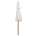 Miniatyrbilde 5 av 6: vidaXL Parasoll med lufteluke 270x270 cm trestang kremhvit