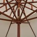 Miniatyrbilde 2 av 6: vidaXL Parasoll med lufteluke 270x270 cm trestang kremhvit