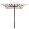 Miniatyrbilde 3 av 8: vidaXL Parasoll 200x300 cm trestang kremhvit