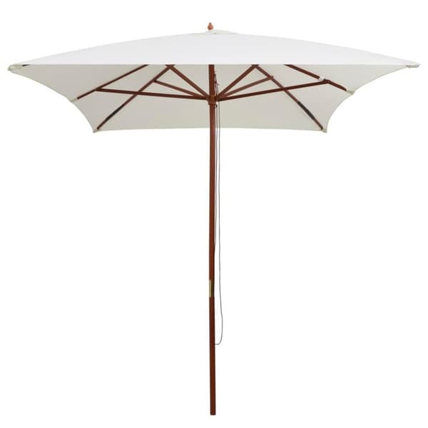 vidaXL Parasoll 200x300 cm trestang kremhvit