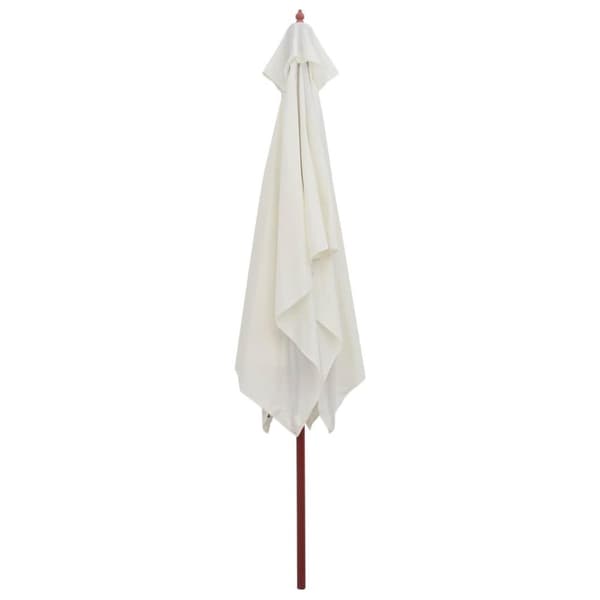 vidaXL Parasoll 200x300 cm trestang kremhvit