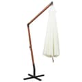 Miniatyrbillede 5 af 9: vidaXL hængende parasol 350 cm træstang hvid