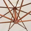Miniatyrbillede 2 af 9: vidaXL hængende parasol 350 cm træstang hvid