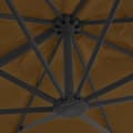 Miniatyrbillede 2 af 9: vidaXL hængeparasol 300x300 cm aluminiumsstang gråbrun