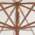 Miniatyrbillede 3 af 4: vidaXL udendørs parasol med træstang 350 cm sandhvid