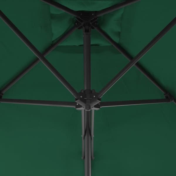vidaXL Aurinkovarjo terästanko 300 cm vihreä