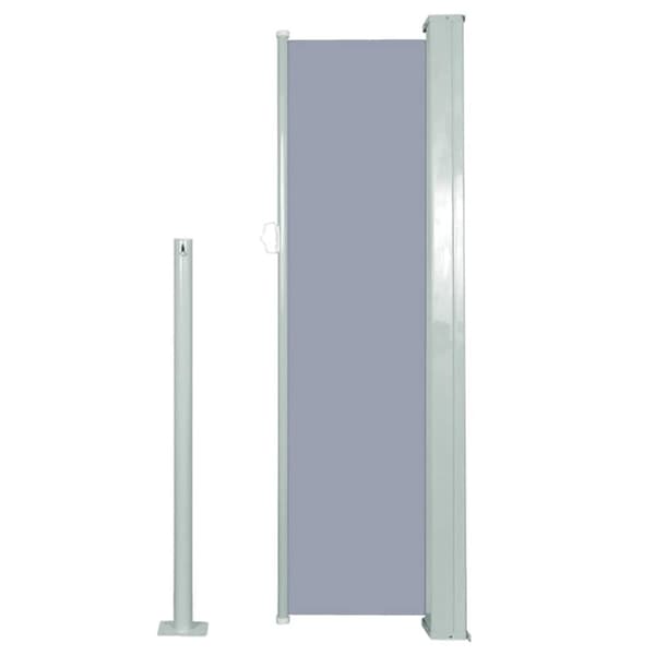 vidaXL sammenrullelig sidemarkise 120x300 cm grå