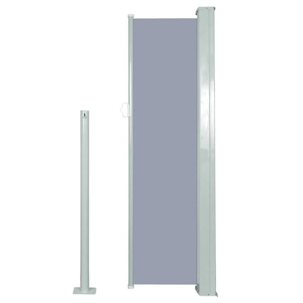 vidaXL sammenrullelig sidemarkise 120x300 cm grå