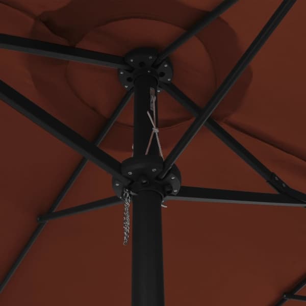 vidaXL parasol 460x270 cm aluminiumsstang terrakottafarvet