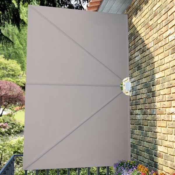 vidaXL sammenklappelig sidemarkise til terrasse cremefarvet 300 x 200 cm