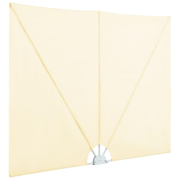 vidaXL sammenklappelig sidemarkise til terrasse cremefarvet 300 x 200 cm