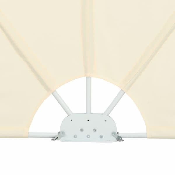 vidaXL sammenklappelig sidemarkise til terrasse cremefarvet 300 x 200 cm