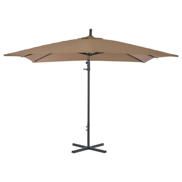 vidaXL hængeparasol 250x250 cm stålstang gråbrun