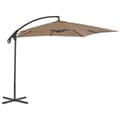 Miniatyrbillede 2 af 9: vidaXL hængeparasol 250x250 cm stålstang gråbrun