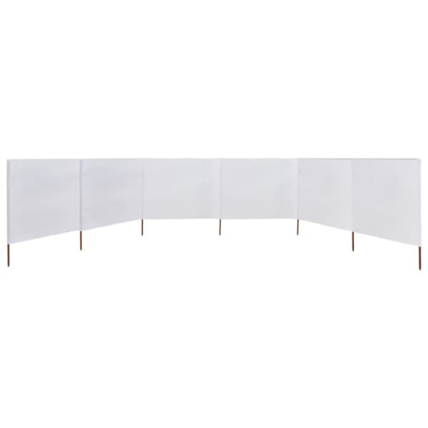 vidaXL 6-panels læsejl stof 800 x 80 cm hvid