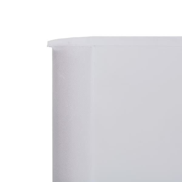 vidaXL 6-panels læsejl stof 800 x 80 cm hvid