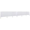 Miniatyrbillede 1 af 5: vidaXL 6-panels læsejl stof 800 x 80 cm hvid