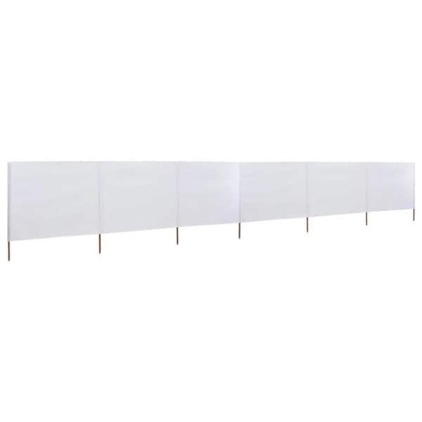 vidaXL 6-panels læsejl stof 800 x 80 cm hvid