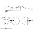 Pikkukuva 8 / 9: vidaXL Aurinkovarjo cantilever terästolpalla 300 cm taupe