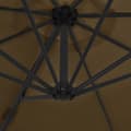 Pikkukuva 2 / 9: vidaXL Aurinkovarjo cantilever terästolpalla 300 cm taupe