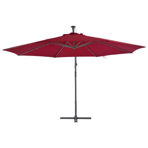 vidaXL Aurinkovarjo cantilever alumiinitolppa 350 cm viininpunainen