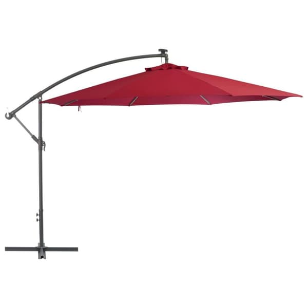 vidaXL Aurinkovarjo cantilever alumiinitolppa 350 cm viininpunainen