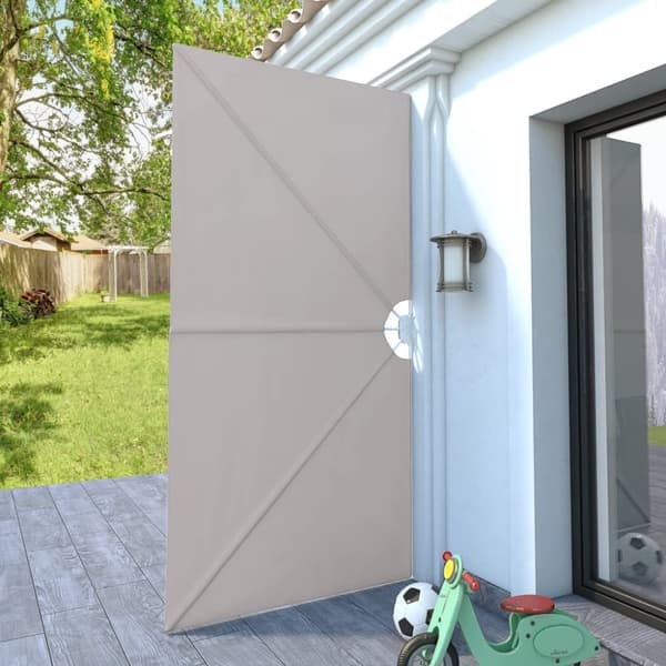 vidaXL Kokoontaittuva terassin sivumarkiisi kerma 300x150 cm