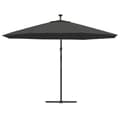 Miniatyrbillede 7 af 11: vidaXL hængeparasol med LED-lys og metalstang 350 cm antracitgrå
