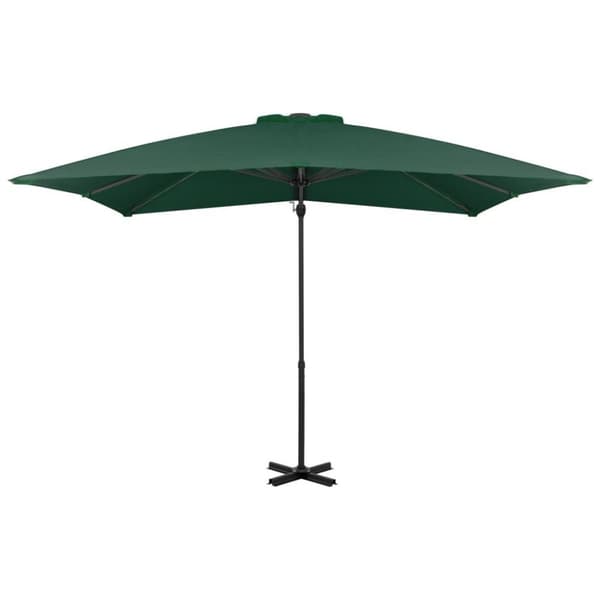 vidaXL hængeparasol 250x250 cm aluminiumsstang grøn