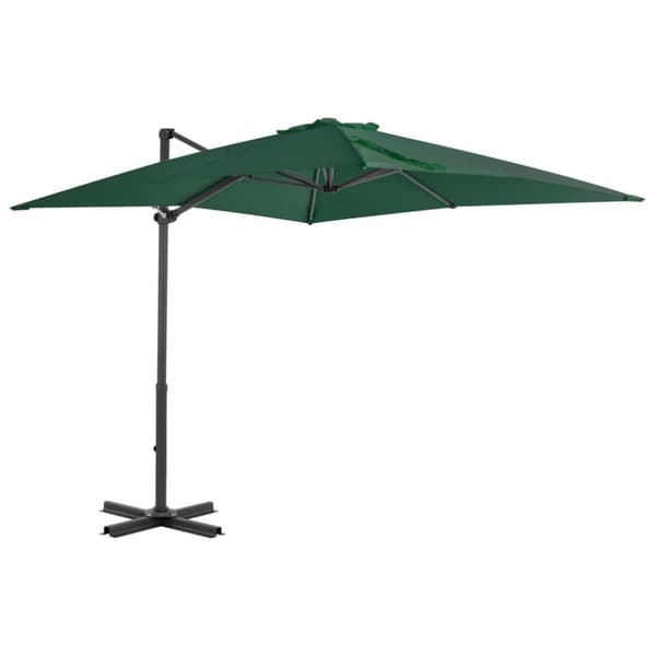 vidaXL hængeparasol 250x250 cm aluminiumsstang grøn