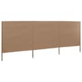 Miniatyrbillede 1 af 5: vidaXL 3-panels læsejl stof 400 x 120 cm gråbrun