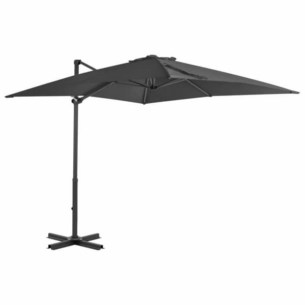 vidaXL hængeparasol 250x250 cm aluminiumsstang antracitgrå