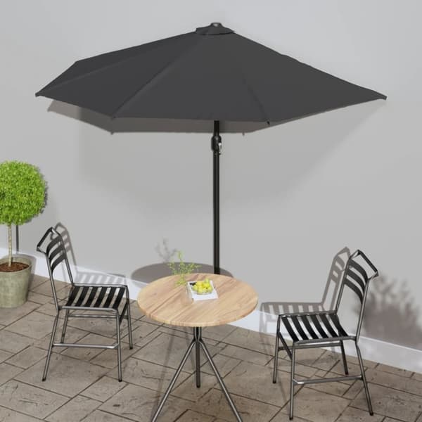 vidaXL Aurinkovarjo ulkotiloihin alumiinitanko 270x144 cm antrasiitti