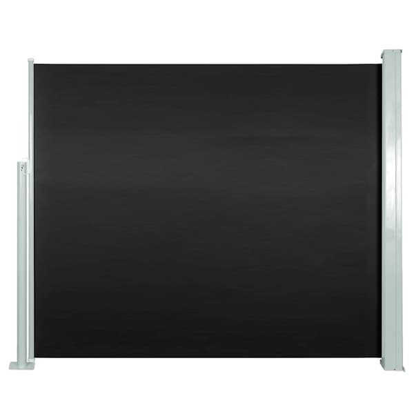 vidaXL Sisäänvedettävä sivumarkiisi 120 x 300 cm musta