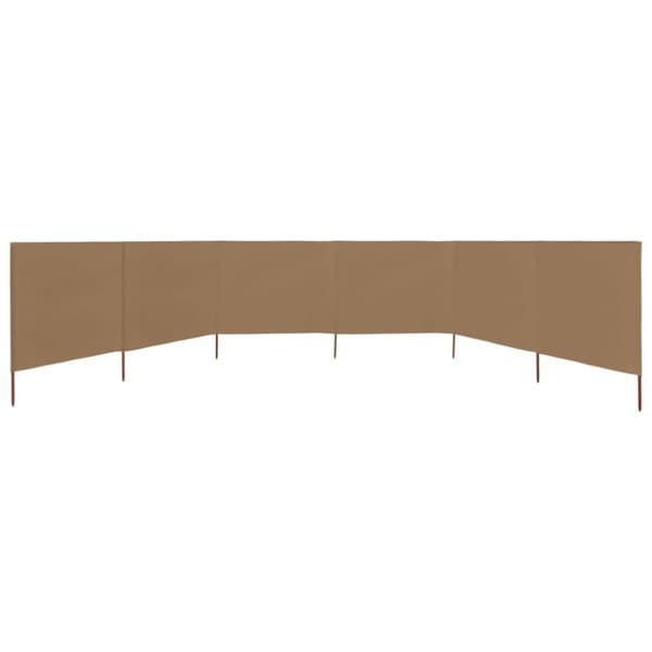 vidaXL 6-panels læsejl stof 800 x 80 cm gråbrun