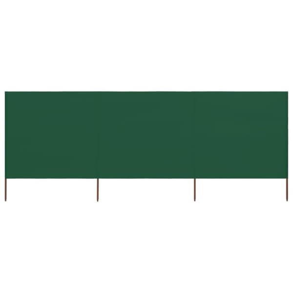 vidaXL Tuulensuojakangas 3 paneelilla 400 x 120 cm vihreä