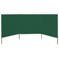 Pikkukuva 2 / 5: vidaXL Tuulensuojakangas 3 paneelilla 400 x 120 cm vihreä