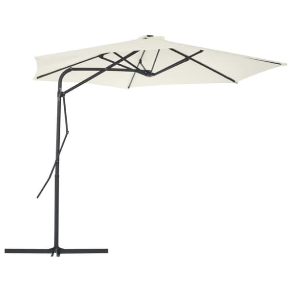 vidaXL Aurinkovarjo terästanko 300 cm hiekka